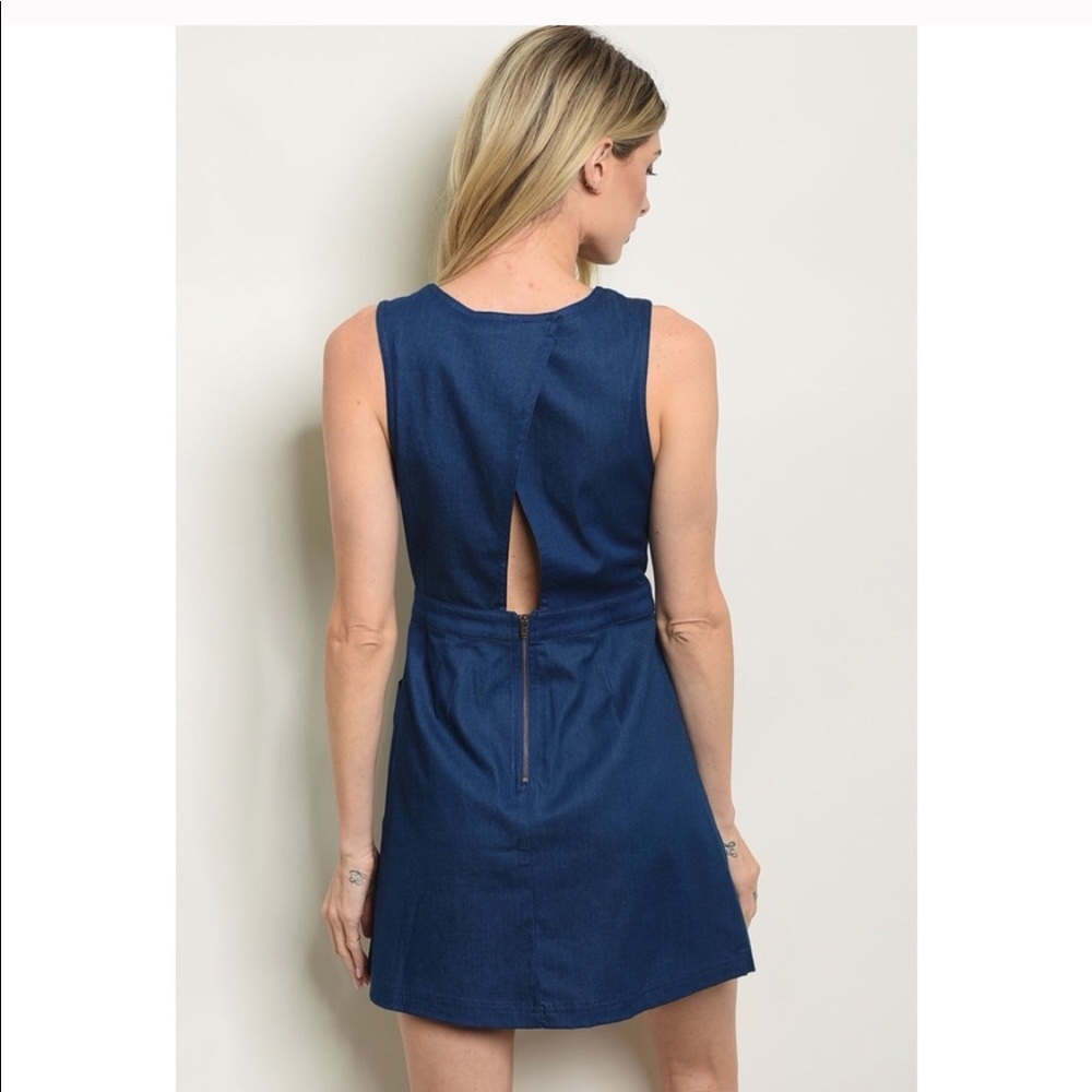 Denim Chambray Dress - Picture 2 of 3